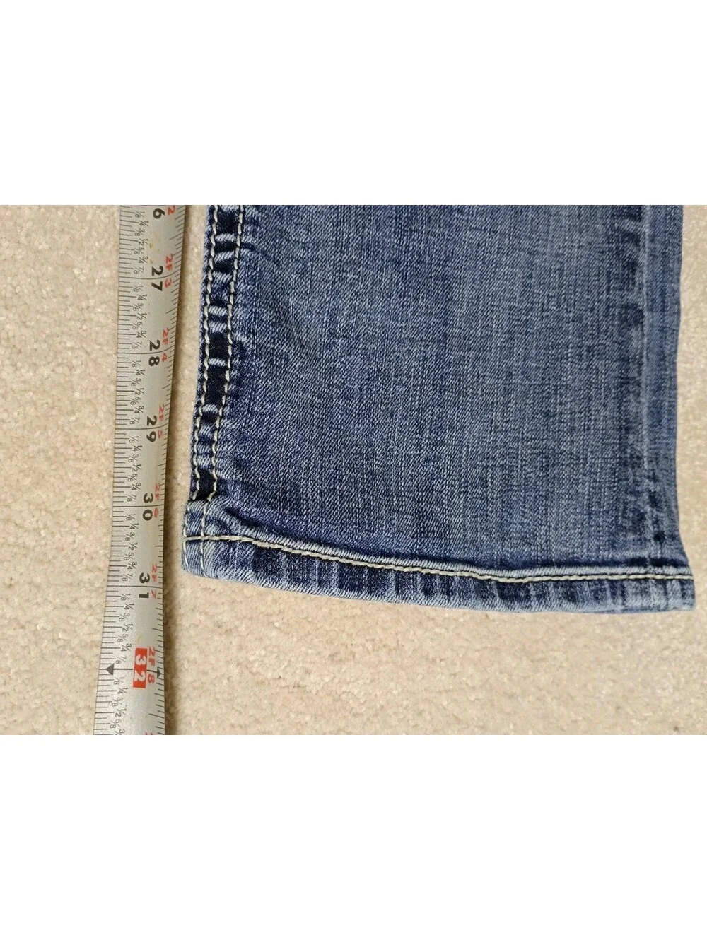 Rock Revival Jeans Men 34x31 Briley Straight Fit Embroidered Denim Pants Flap